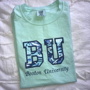 boston university comfortcolors lilly pulitzer tee
